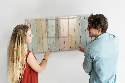 Quadro magnético para desenhar com tábuas coloridas