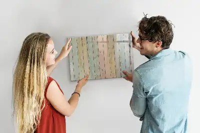 Quadro magnético para desenhar com tábuas coloridas