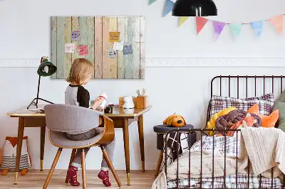Quadro magnético para desenhar com tábuas coloridas