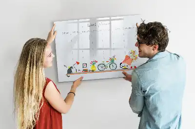 Quadro magnético para escrever planner semanal