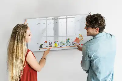 Quadro magnético para escrever planner semanal