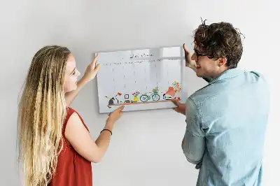 Quadro magnético para escrever planner semanal