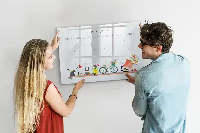Quadro magnético para escrever planner semanal