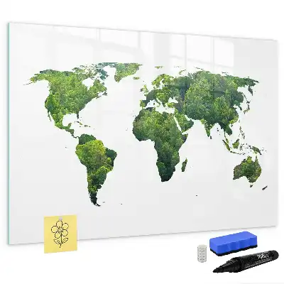 Mapa-múndi ecológico quadro magnético para desenhar