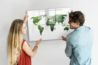 Mapa-múndi ecológico quadro magnético para desenhar