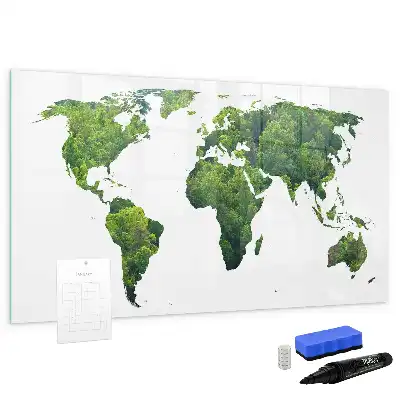 Mapa-múndi ecológico quadro magnético para desenhar