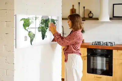Mapa-múndi ecológico quadro magnético para desenhar