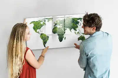 Mapa-múndi ecológico quadro magnético para desenhar