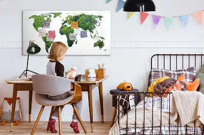 Mapa-múndi ecológico quadro magnético para desenhar