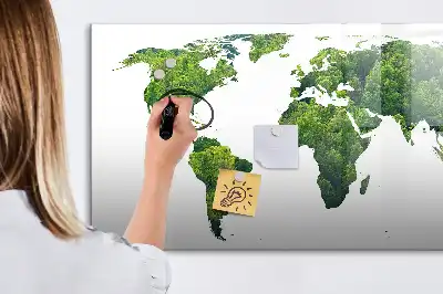 Mapa-múndi ecológico quadro magnético para desenhar