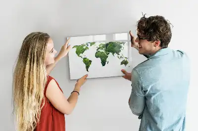Mapa-múndi ecológico quadro magnético para desenhar