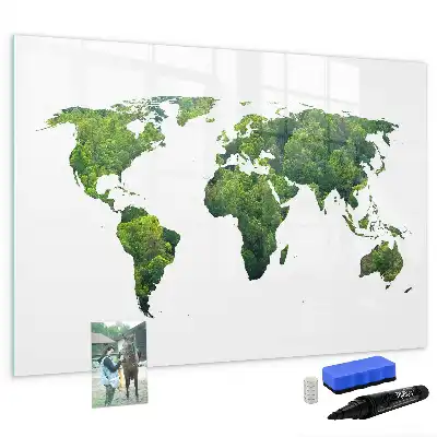 Mapa-múndi ecológico quadro magnético para desenhar
