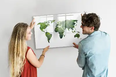 Mapa-múndi ecológico quadro magnético para desenhar