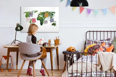 Mapa-múndi ecológico quadro magnético para desenhar