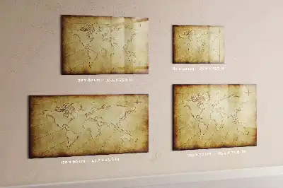 Mapa-múndi antigo quadro magnético para desenhar