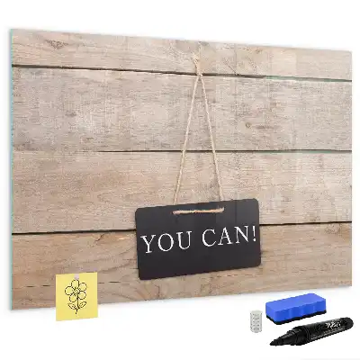 Quadro magnético para desenhar com a frase você consegue