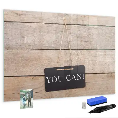 Quadro magnético para desenhar com a frase você consegue