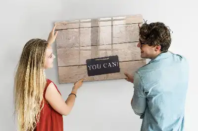 Quadro magnético para desenhar com a frase você consegue