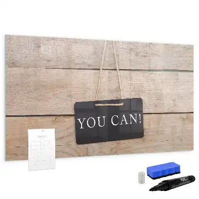 Quadro magnético para desenhar com a frase você consegue