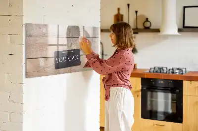 Quadro magnético para desenhar com a frase você consegue