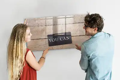 Quadro magnético para desenhar com a frase você consegue