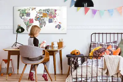 Quadro magnético para notas mapa de dinheiro