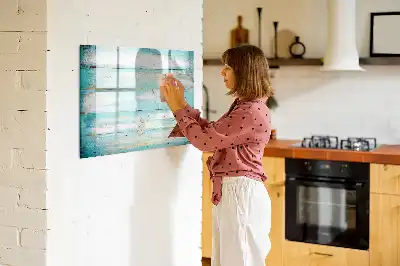 Quadro magnético para escrever tábuas azuis