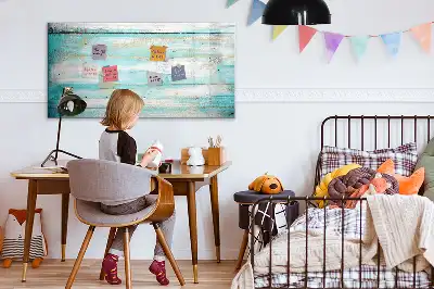 Quadro magnético para escrever tábuas azuis