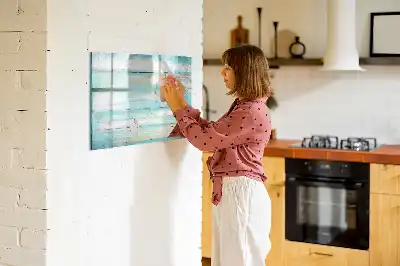 Quadro magnético para escrever tábuas azuis