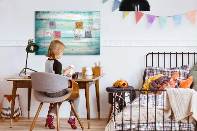 Quadro magnético para escrever tábuas azuis