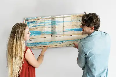 Quadro magnético para desenhar com acabamento em madeira arranhada