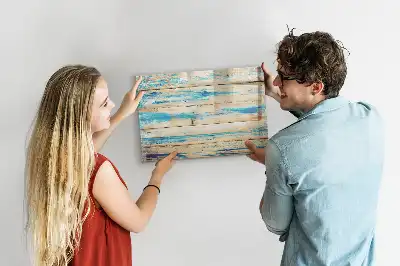 Quadro magnético para desenhar com acabamento em madeira arranhada