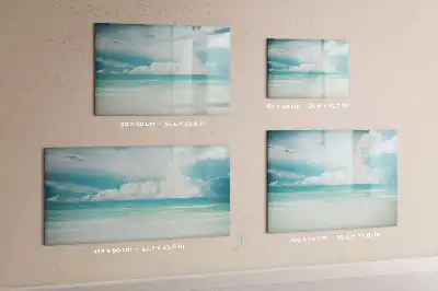Quadro magnético para escrita com estampa de paisagem marítima