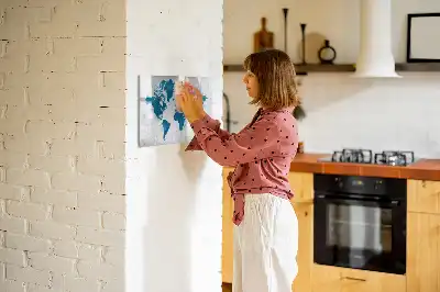 Mapa-múndi quadro para desenhar magnético