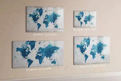 Mapa-múndi quadro para desenhar magnético