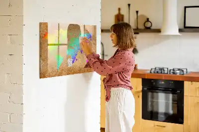 Quadro magnético para escrever mapa-múndi arco-íris