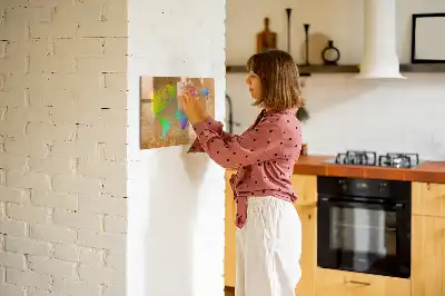 Quadro magnético para escrever mapa-múndi arco-íris