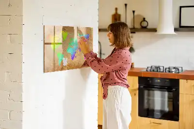 Quadro magnético para escrever mapa-múndi arco-íris