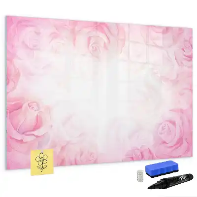 Quadro magnético para desenho estampa de abstração de rosas