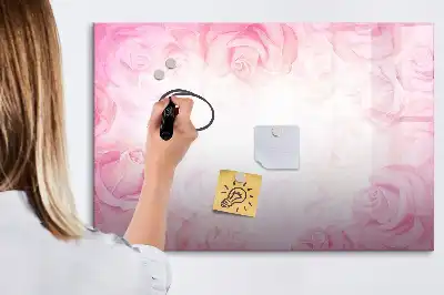 Quadro magnético para desenho estampa de abstração de rosas