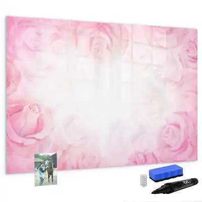 Quadro magnético para desenho estampa de abstração de rosas