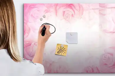 Quadro magnético para desenho estampa de abstração de rosas