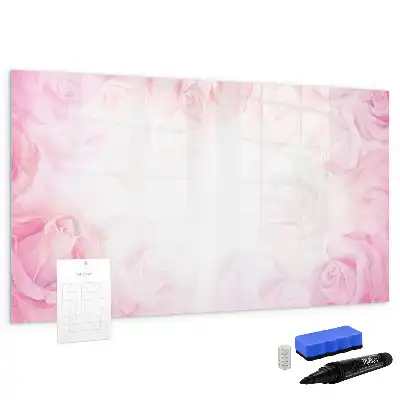 Quadro magnético para desenho estampa de abstração de rosas