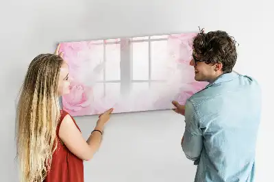 Quadro magnético para desenho estampa de abstração de rosas