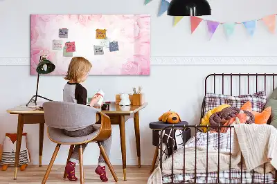 Quadro magnético para desenho estampa de abstração de rosas