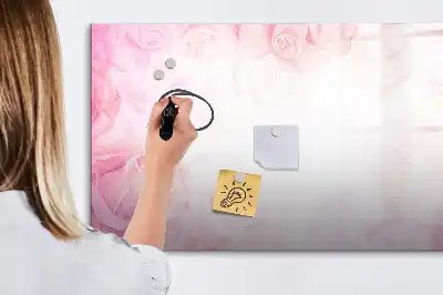 Quadro magnético para desenho estampa de abstração de rosas