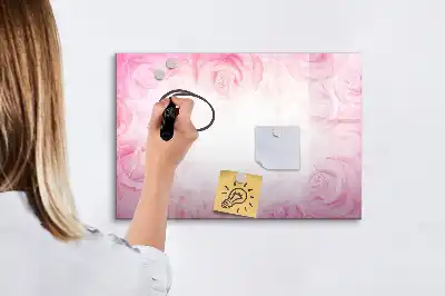Quadro magnético para desenho estampa de abstração de rosas
