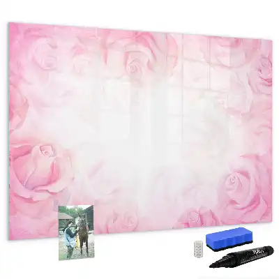 Quadro magnético para desenho estampa de abstração de rosas