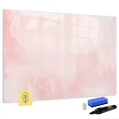 Quadro magnético para escrever estampa de rosas abertas