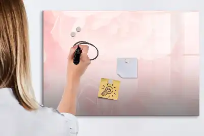 Quadro magnético para escrever estampa de rosas abertas